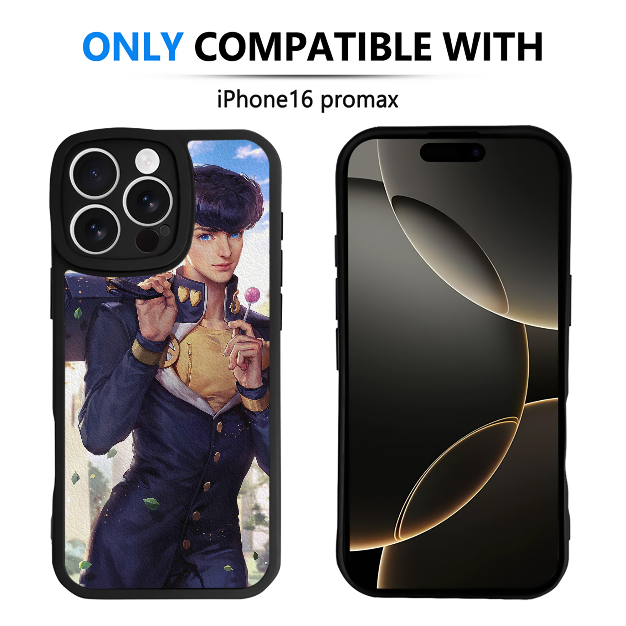 （画像用） ジョジョの奇妙な冒険 JoJo's Bizarre Adventure 【iPhone 16シリーズ対応】シリコンスマホケース（レザー調） 材質：シリコン